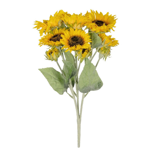 YELLOW SUNFLOWER BRANCH 21382 Τεχνητό Διακοσμητικό Κλαδί Ηλιοτρόπιο Κίτρινο Y55cm