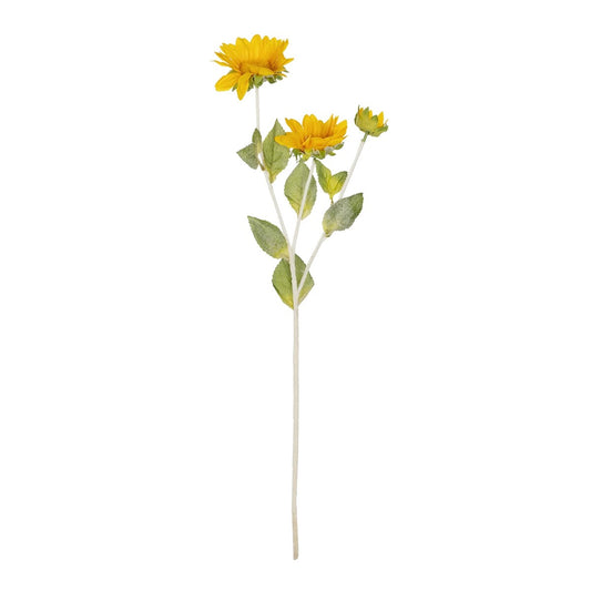 YELLOW SUNFLOWER BRANCH 21384 Τεχνητό Διακοσμητικό Κλαδί Ηλιοτρόπιο Κίτρινο Y64cm