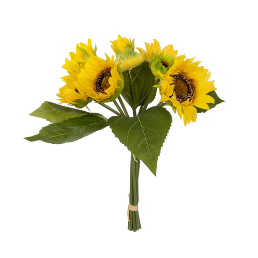 YELLOW SUNFLOWER BRANCH 21386 Τεχνητό Διακοσμητικό Μπουκέτο Ηλιοτρόπιο Κίτρινο Y37cm