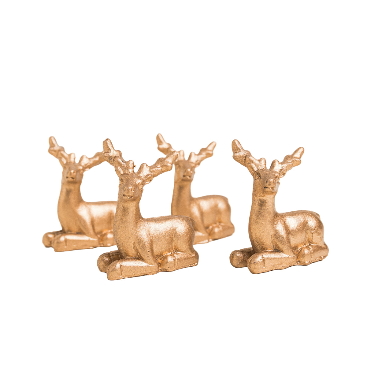 Χρυσά Ταρανδάκια 3x3εκ 4 Τμχ