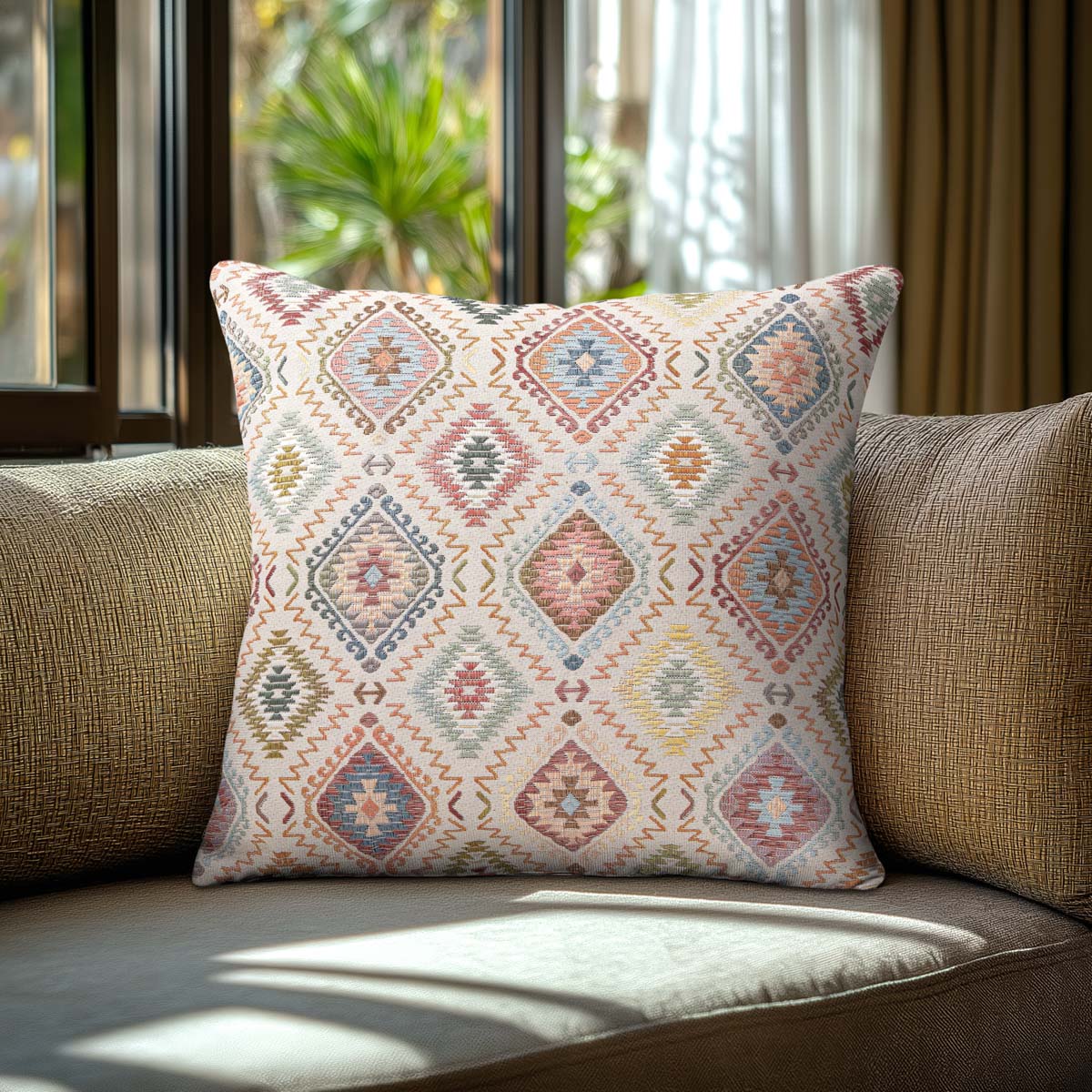 Μαξιλαροθήκη Στόφα Ινδικοί Ρόμβοι 40x40εκ