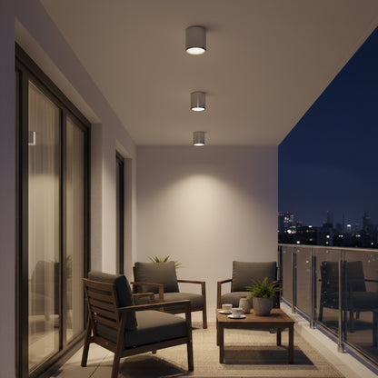 MARETTI KLV-101-0057 Φωτιστικό Downlight Σποτ για Λάμπα MR16 με Ντουί GU10 AC 220-240V Αδιάβροχο IP65 - Νίκελ Χρώμιο - Μ9 x Π9 x Υ9