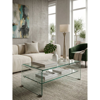 Τραπεζάκι Σαλονιού Crystal Shelf 100x50x43