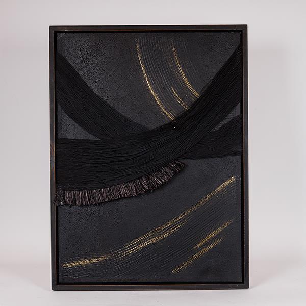 ΠΙΝΑΚΑΣ ΚΑΜΒΑΣ ΑΝΑΓΛΥΦΟΣ ΜΑΥΡΟΣ - ΧΡΥΣΟΣ 60x4x80