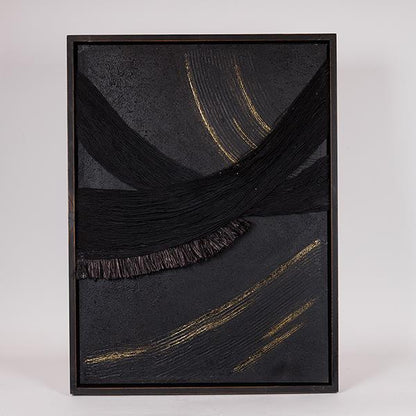 ΠΙΝΑΚΑΣ ΚΑΜΒΑΣ ΑΝΑΓΛΥΦΟΣ ΜΑΥΡΟΣ - ΧΡΥΣΟΣ 60x4x80