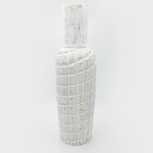 ΒΑΖΟ ΞΥΛΙΝΟ ΛΕΥΚΟ-ΚΑΦΕ 19x19x66