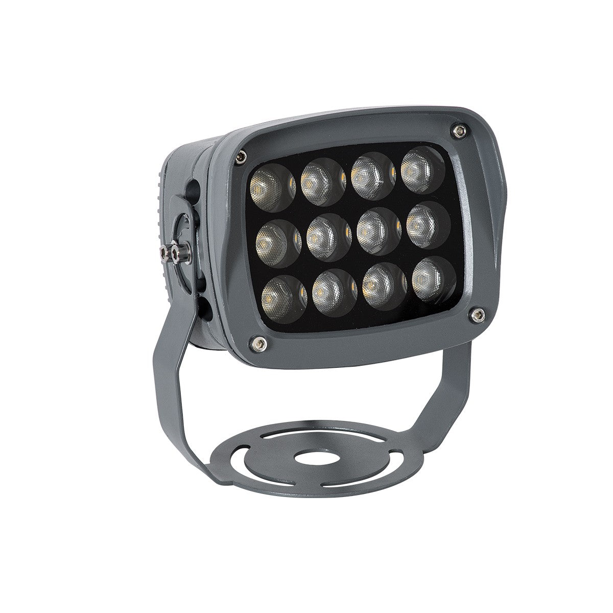 FLOOD-XENA 90121 Προβολέας Σποτ Wall Washer LED 12W 1320lm 10° AC 220-240V Αδιάβροχο IP65 Θερμό Λευκό 2700K - Γκρι Ανθρακί - Μ13.5 x Π11 x Υ15