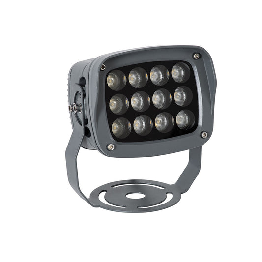 FLOOD-XENA 90121 Προβολέας Σποτ Wall Washer LED 12W 1320lm 10° AC 220-240V Αδιάβροχο IP65 Θερμό Λευκό 2700K - Γκρι Ανθρακί - Μ13.5 x Π11 x Υ15