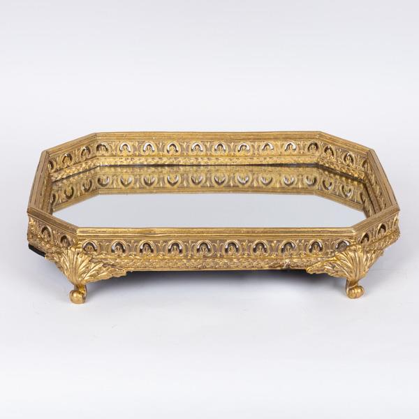 ΔΙΣΚΟΣ ΠΟΛΥΡΕΣΙΝ ΜΕ ΚΑΘΡΕΦΤΗ ΧΡΥΣΟΣ ΑΝΤΙΚΕ 40x28x7.7