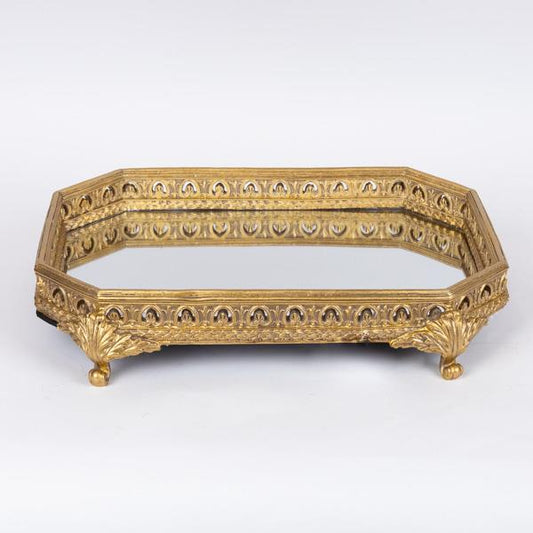 ΔΙΣΚΟΣ ΠΟΛΥΡΕΣΙΝ ΜΕ ΚΑΘΡΕΦΤΗ ΧΡΥΣΟΣ ΑΝΤΙΚΕ 40x28x7.7