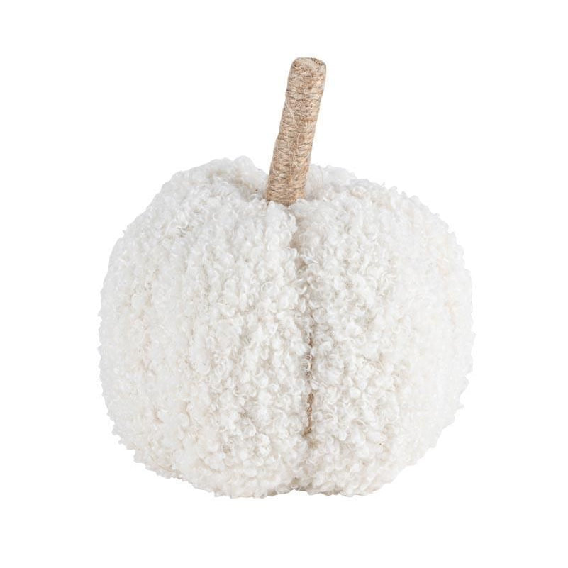 Κολοκύθα Υφασμάτινη Μπουκλέ Λευκή 11x11x13