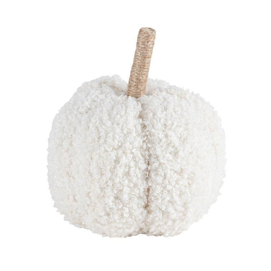 Κολοκύθα Υφασμάτινη Μπουκλέ Λευκή 11x11x13