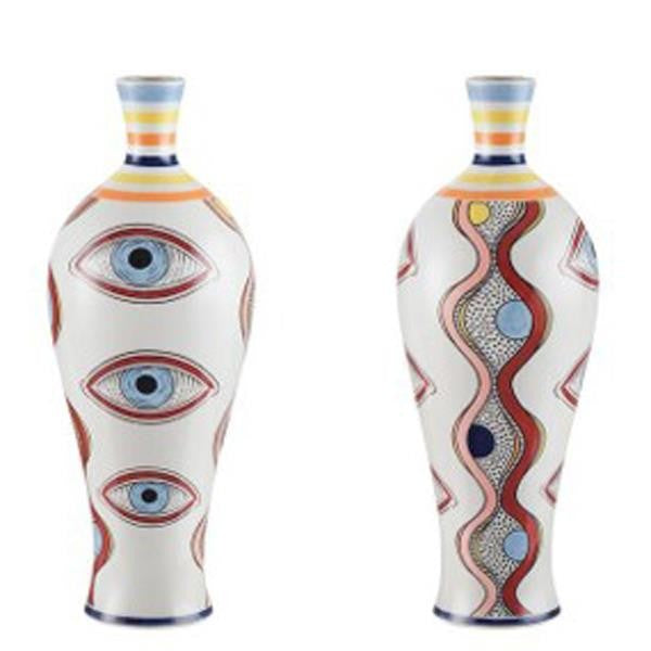 ΒΑΖΟ ΚΕΡΑΜΙΚΟ ΛΕΥΚΟ ΜΕ ΓΑΛΑΖΙΑ ΜΑΤΙΑ 16.2x16.2x43.5