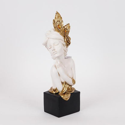 ΔΙΑΚΟΣΜΗΤΙΚΟ ΓΛΥΠΤΟ ΓΥΝΑΙΚΑ ΜΕ ΛΟΥΛΟΥΔΙ ΛΕΥΚΟ-ΧΡΥΣΟ 12x11x33.5