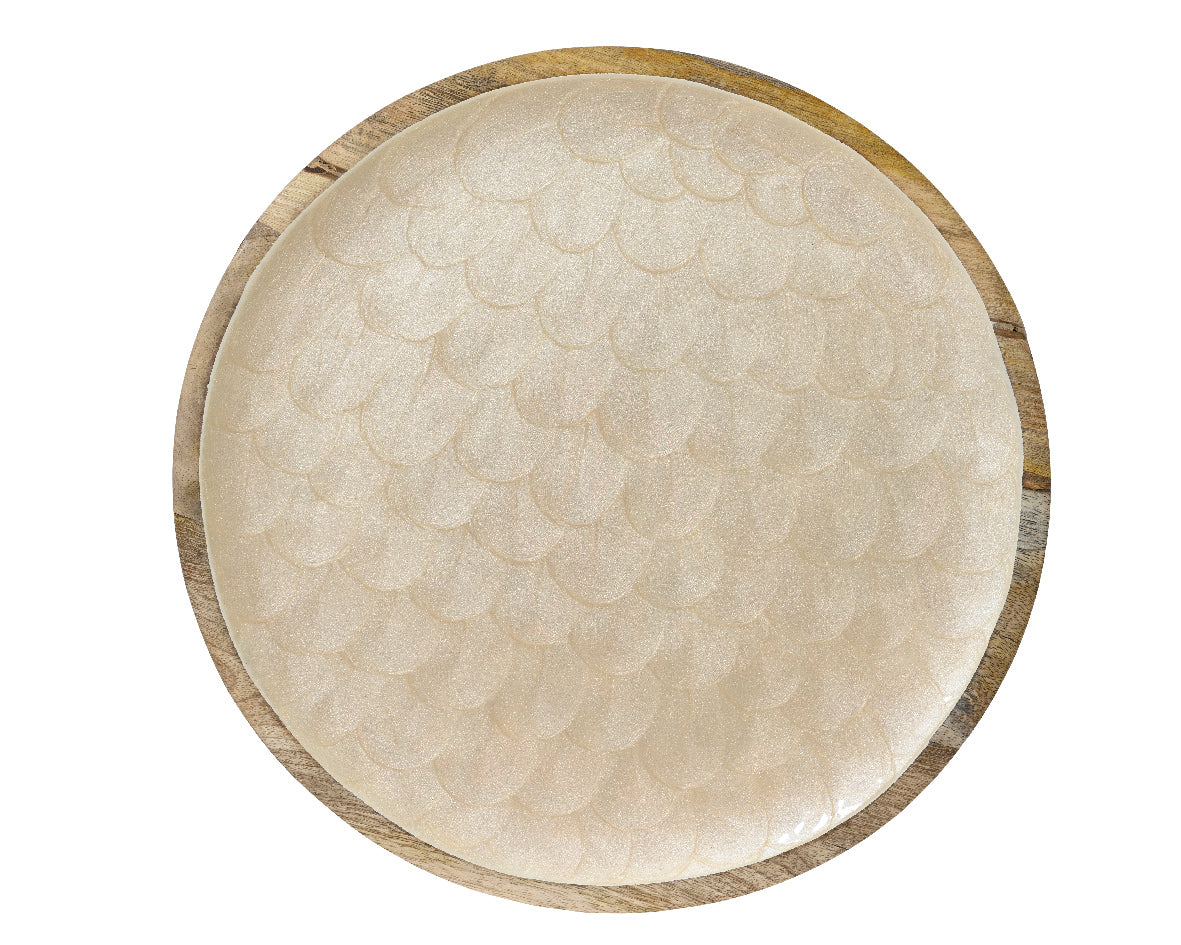 Διακοσμητικός Δίσκος από Ξύλο Μάνγκο 48εκ