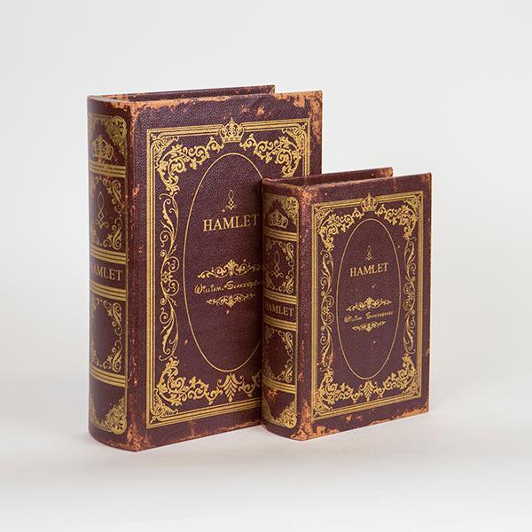 S/2 ΚΟΥΤΙΑ ΒΙΒΛΙΑ ΞΥΛΙΝΑ ΚΑΦΕ 19x7x27