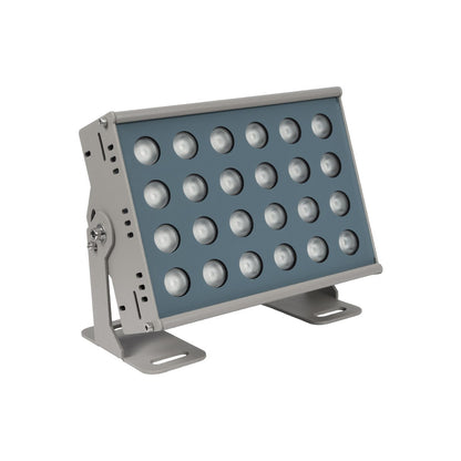 FLOODHENO 999-0264 Προβολέας Σποτ Wall Washer LED 36W 2880lm 30° DC 24V Αδιάβροχο IP65 Πολύχρωμο RGB Dimmable DMX512 - Bridgelux SMD Chip - Γκρι - Μ22 x Π11 x Υ16.5