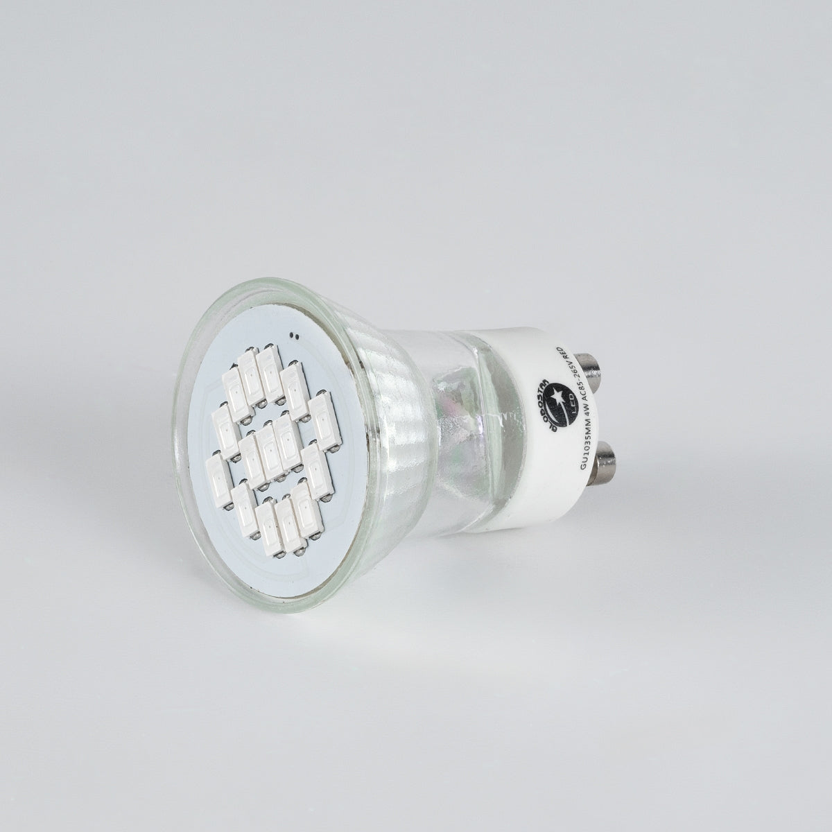 76009 Σποτ LED GU10 MR11 4W 300lm 120° AC 85-265V με Λευκό Γαλακτερό Γυαλί Κόκκινο