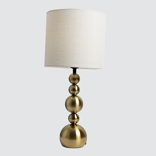 ΕΠΙΤΡΑΠΕΖΙΟ ΦΩΤΙΣΤΙΚΟ ΜΕΤΑΛΛΙΚΟ ΜΠΡΟΝΖΕ - ΚΡΕΜ 26x26x57