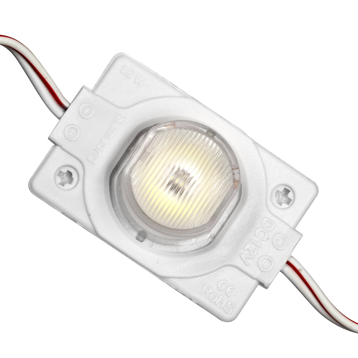 MODULICO 73708 Module LED 1.5W 180lm 120° DC 12V Αδιάβροχο IP65 1 x SMD3030 Chip Ψυχρό Λευκό 6000K Dimmable - Μ4 x Π3 x Υ1 - Πακέτο 20 Τεμαχίων