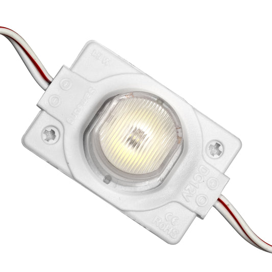 MODULICO 73708 Module LED 1.5W 180lm 120° DC 12V Αδιάβροχο IP65 1 x SMD3030 Chip Ψυχρό Λευκό 6000K Dimmable - Μ4 x Π3 x Υ1 - Πακέτο 20 Τεμαχίων