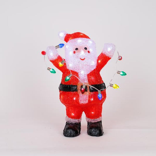 ΑΚΡΥΛΙΚΟΣ ΑΓΙΟΣ ΒΑΣΙΛΗΣ ΜΕΤΑΣΧΗΜΑΤΙΣΤΗ 40 ΛΕΥΚΑ LED + 10 ΔΙΑΚΟΣΜΗΤΙΚΑ LED ΠΡΟΕΚΤΑΣΗ ΠΑΡΟΧΗΣ 5m IP44 23x15x34