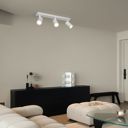 SPOTA KLV-101-0139 Κινούμενο Φωτιστικό Σποτ Οροφής για 3 Λάμπες MR16 με Ντουί GU10 AC 220-240V IP20 - Λευκό Ματ - Μ48 x Π6.2 x Υ14