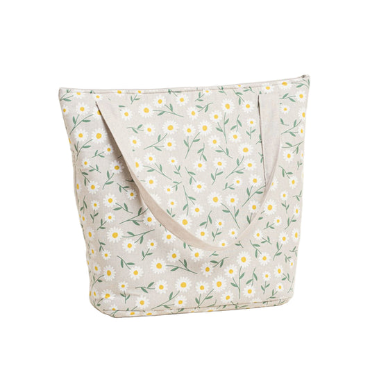 Τσάντα με Φερμουάρ 53x43εκ Μαργαρίτες