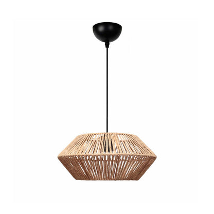 CASTRO 204-0164 Boho Κρεμαστό Φωτιστικό Οροφής με Ντουί 1 x E27 AC 220-240V IP20 - Μπεζ - Μ32 x Π32 x Υ13