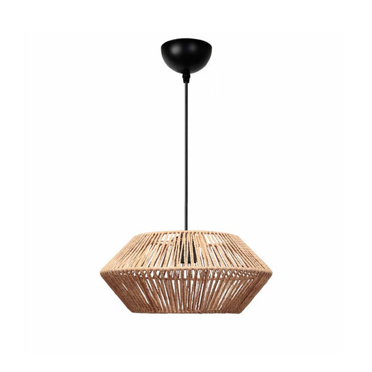 CASTRO 204-0164 Boho Κρεμαστό Φωτιστικό Οροφής με Ντουί 1 x E27 AC 220-240V IP20 - Μπεζ - Μ32 x Π32 x Υ13