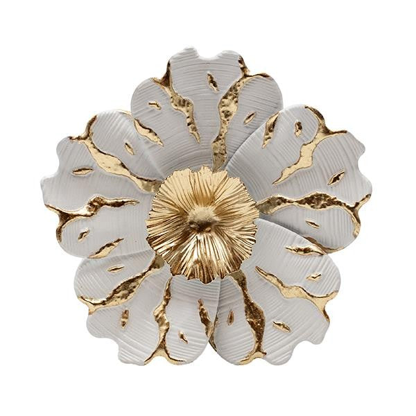 ΔΙΑΚΟΣΜΗΤΙΚΟ ΤΟΙΧΟΥ ΛΟΥΛΟΥΔΙ ΜΕΤΑΛΛΙΚΟ ΛΕΥΚΟ - ΧΡΥΣΟ 28x5x29