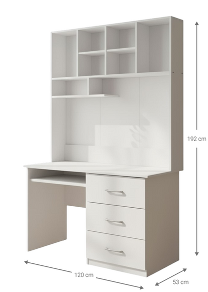 Γραφείο Fusion Λευκό 120x53x192