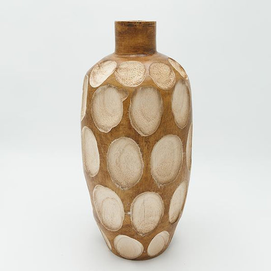 ΒΑΖΟ ΞΥΛΙΝΟ ΚΑΦΕ-ΜΠΕΖ 17x17x37