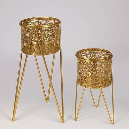 S/2 ΚΑΣΠΩ ΜΕΤΑΛΛΙΚΟ ΧΡΥΣΟ 27x27x50/21x21x33