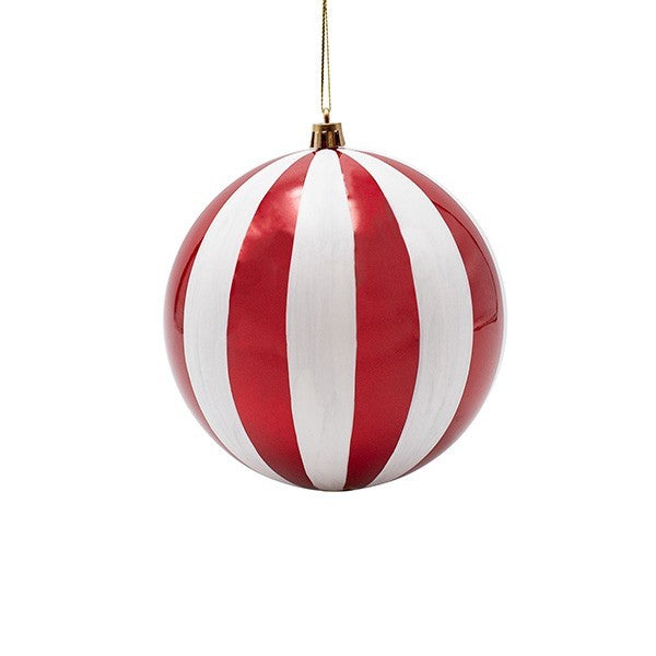 ΠΛΑΣΤΙΚΗ ΜΠΑΛΑ ΚΟΚΚΙΝΗ ΠΕΡΛΑ ΜΕ ΛΕΥΚΕΣ ΡΙΓΕΣ ΣΕΤ 2 ΤΜΧ 15εκ