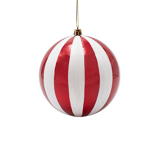 ΠΛΑΣΤΙΚΗ ΜΠΑΛΑ ΚΟΚΚΙΝΗ ΠΕΡΛΑ ΜΕ ΛΕΥΚΕΣ ΡΙΓΕΣ ΣΕΤ 2 ΤΜΧ 15εκ