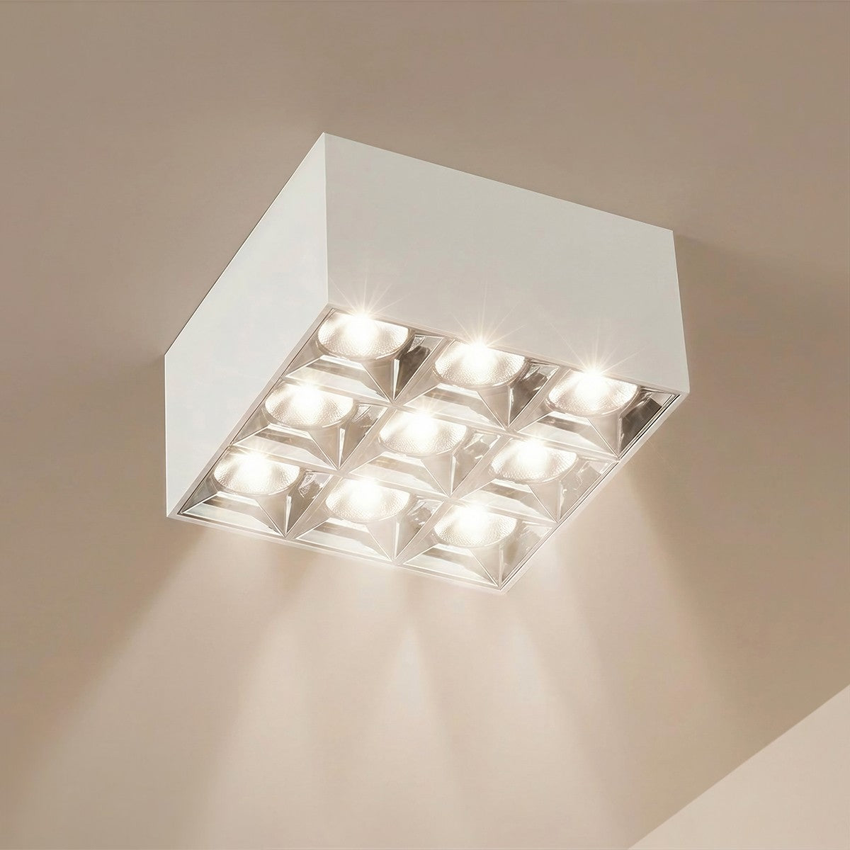 LUMINAR KLV-101-0342 LED Downlight Spotlight 30W 4200lm 36° AC 220-240V IP20 Natural White 4500K - Osram SMD Chip & TÜV SÜD Driver - Matte White - L12 x W12 x H6.6