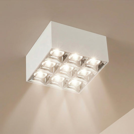 LUMINAR KLV-101-0342 Φωτιστικό Downlight Σποτ LED 30W 4200lm 36° AC 220-240V IP20 Φυσικό Λευκό 4500K - Osram SMD Chip & TÜV SÜD Driver - Λευκό Ματ - Μ12 x Π12 x Υ6.6