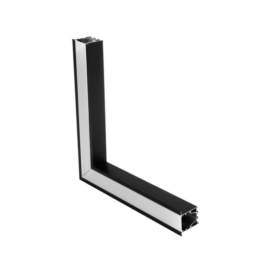ALP-CORNER-SIDE90 RECESSA 61789 Χωνευτό Προφίλ Αλουμινίου Γωνία με Λευκό Γαλακτερό Πατητό Κάλυμμα για Ταινίες LED IP20 - Μαύρο Ματ - Μ30 x Π3.5 x Υ4cm