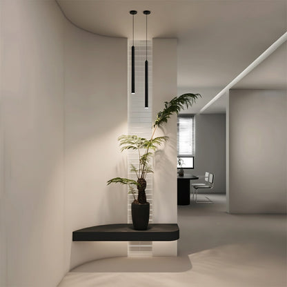 CANAL KLV-101-0073 Κρεμαστό Φωτιστικό Οροφής LED 7W 700lm 36° AC 220-240V IP20 Θερμό Λευκό 2700K - Bridgelux COB Chip & TÜV SÜD Driver - Μαύρο Ματ - Μ4 x Π4 x Υ80