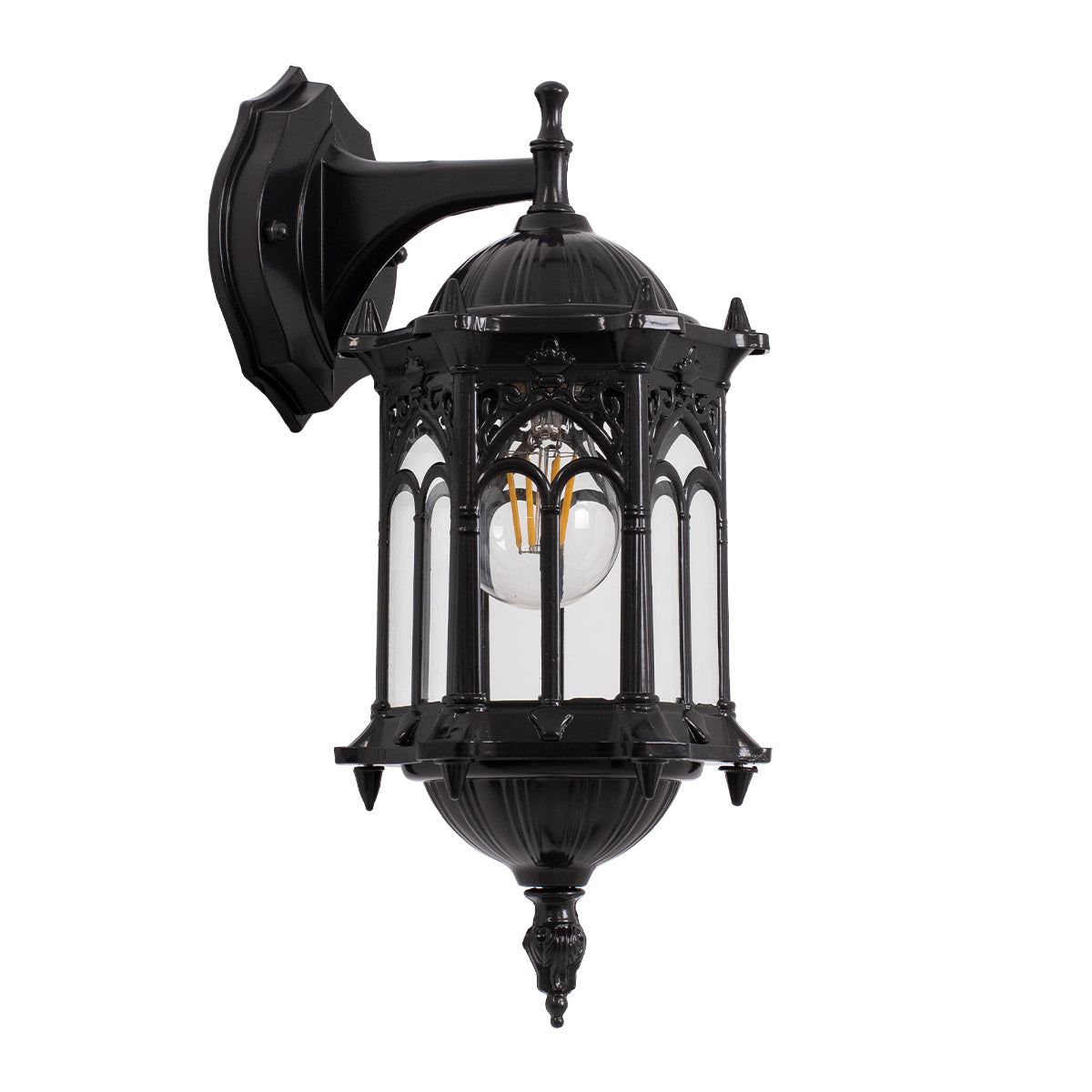 DARCY 00657 Vintage Φωτιστικό Τοίχου - Απλίκα με Ντουί 1 x E27 AC 220-240V IP20 - Μαύρο - Μ15.5 x Π15.5 x Υ34.5