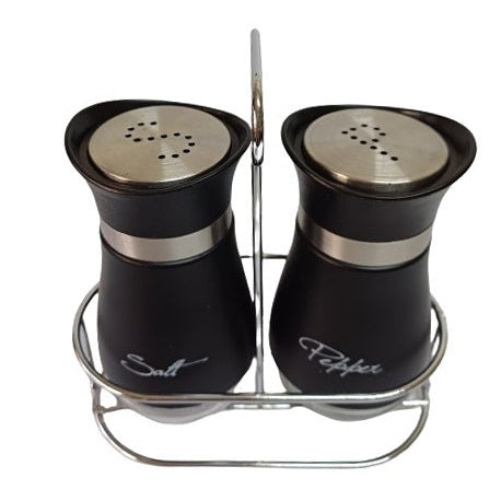 Σετ Αλατοπίπερο με Μεταλλική Βάση 2 Τμχ 130ml