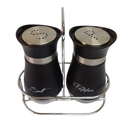 Σετ Αλατοπίπερο με Μεταλλική Βάση 2 Τμχ 130ml