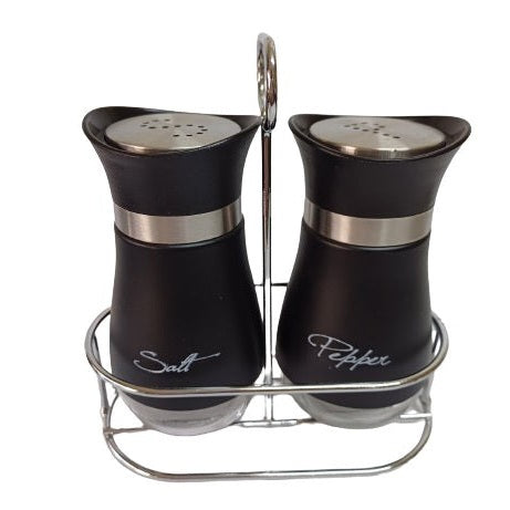 Σετ Αλατοπίπερο με Μεταλλική Βάση 2 Τμχ 130ml