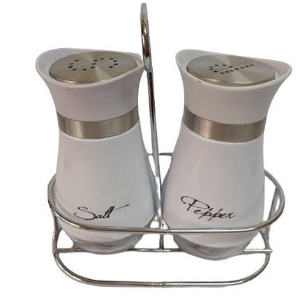 Σετ Αλατοπίπερο με Μεταλλική Βάση 2 Τμχ 130ml