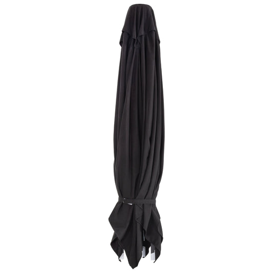 REPLACEMENT CANOPY FOR UMBRELLA BLACK POLYESTER 220x220cm