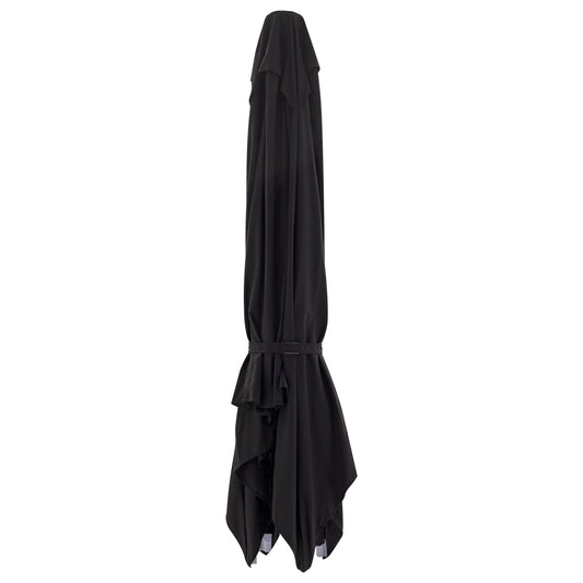 REPLACEMENT FABRIC FOR UMBRELLA BLACK POLYESTER 3x3m