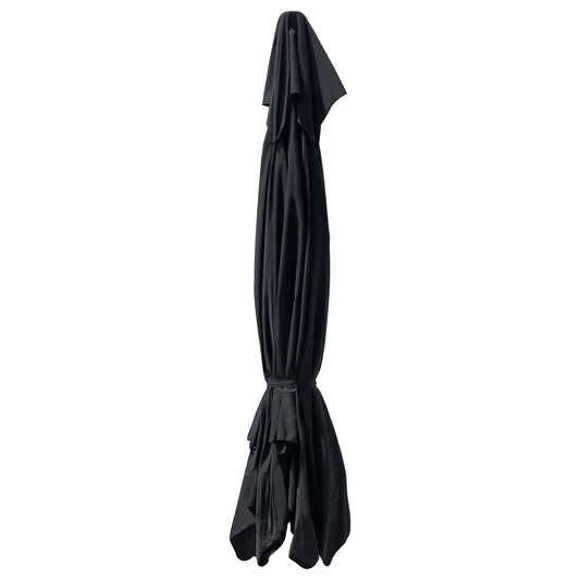 REPLACEMENT CANOPY FOR UMBRELLA BLACK POLYESTER 400x400cm