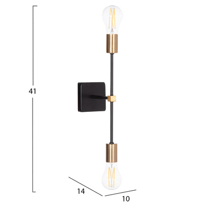 ΑΠΛΙΚΑ ΤΟΙΧΟΥ SABER2 ΜΕΤΑΛΛΟ ΣΕ ΜΑΥΡΟ & ΧΡΥΣΟ 10x14x41