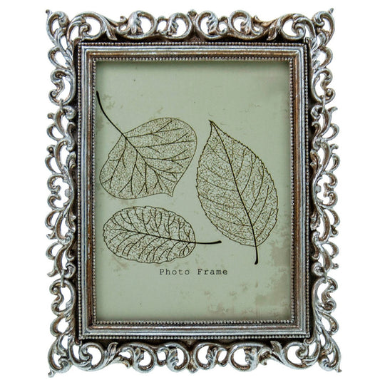 Κορνίζα Polyresin Ασημί 15×20εκ